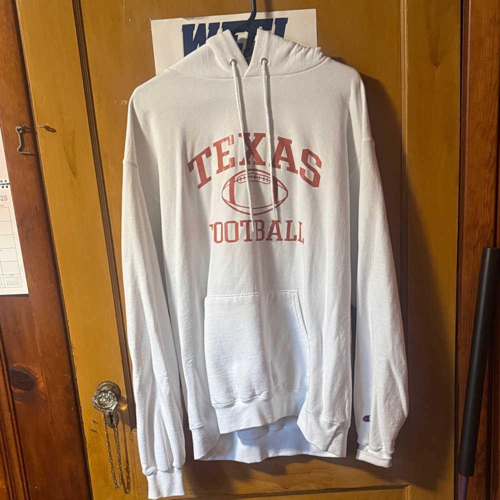 Champion White Texas Football Hoodie